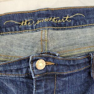 Old Navy The Sweetheart Jeans Women's 14 Blue Stretch Bootcut VTG  Embroidered